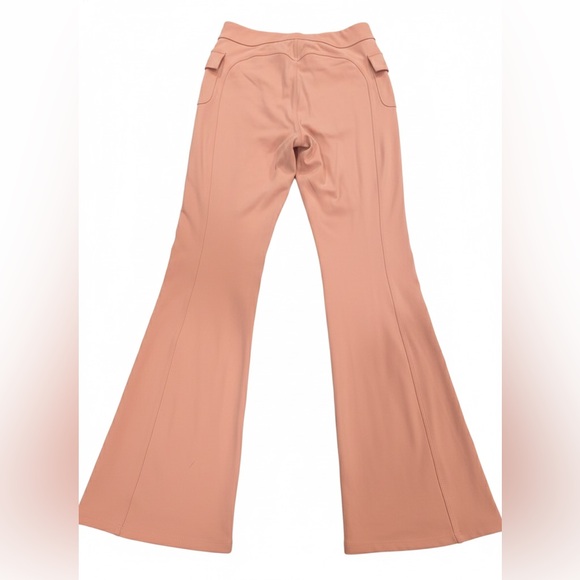 Halara $50 M SculptKnit High Waisted Side Flap Pocket Flare Cargo Pants PINK EUC - Picture 7 of 14